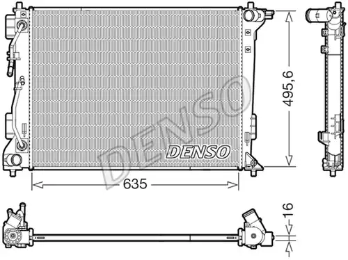 воден радиатор DENSO DRM41036