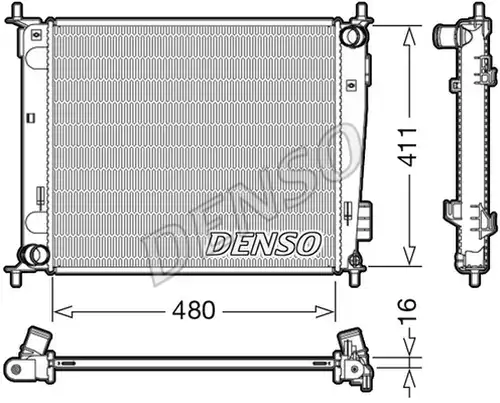 воден радиатор DENSO DRM43003