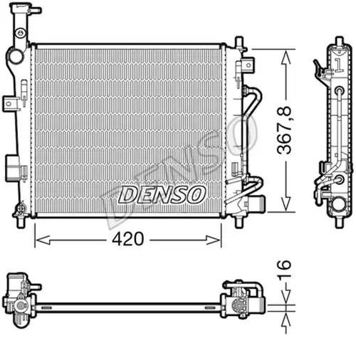 воден радиатор DENSO DRM43007