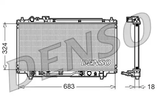 воден радиатор DENSO DRM44001