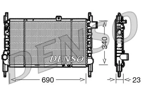 воден радиатор DENSO DRM44003