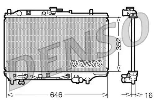 воден радиатор DENSO DRM44005