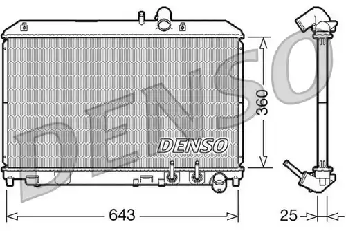 воден радиатор DENSO DRM44012