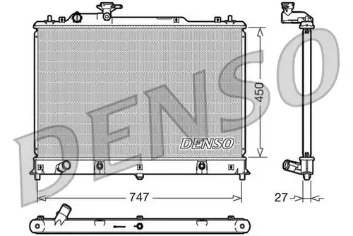 воден радиатор DENSO DRM44025