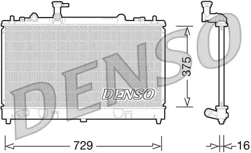 воден радиатор DENSO DRM44028