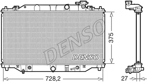 воден радиатор DENSO DRM44044