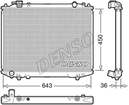 воден радиатор DENSO DRM44047