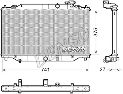 воден радиатор DENSO DRM44049