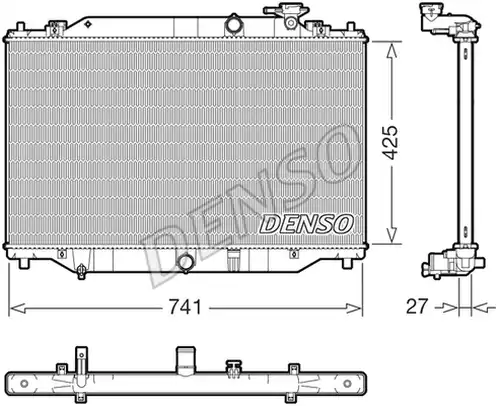 воден радиатор DENSO DRM44052