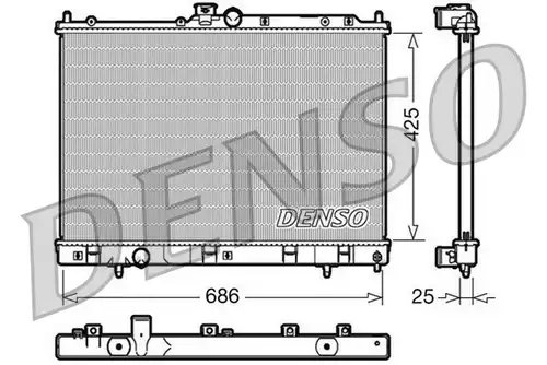 воден радиатор DENSO DRM45028