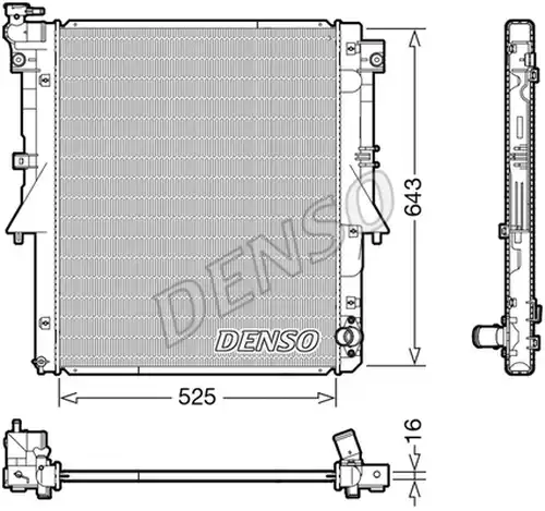 воден радиатор DENSO DRM45054