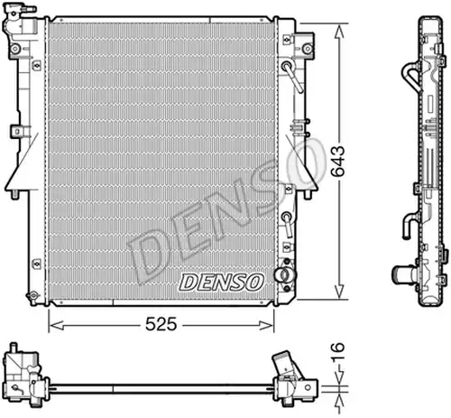 воден радиатор DENSO DRM45055