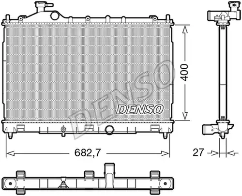 воден радиатор DENSO DRM45058