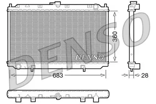 воден радиатор DENSO DRM46010