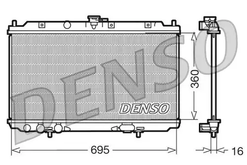 воден радиатор DENSO DRM46012