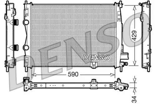 воден радиатор DENSO DRM46018