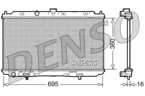 воден радиатор DENSO DRM46025