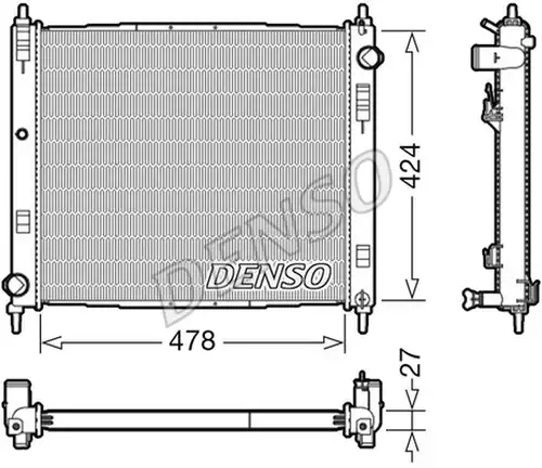 воден радиатор DENSO DRM46044