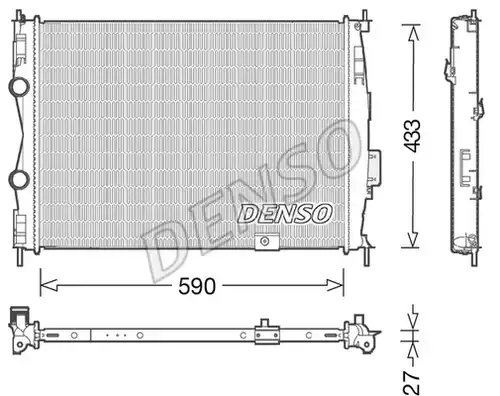 воден радиатор DENSO DRM46051