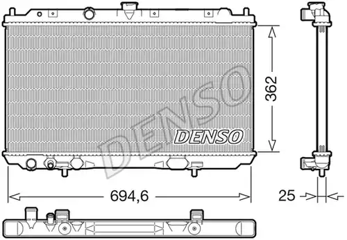 воден радиатор DENSO DRM46073