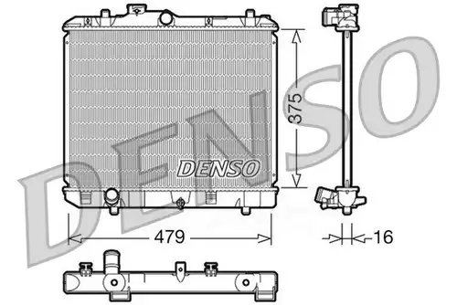 воден радиатор DENSO DRM47004