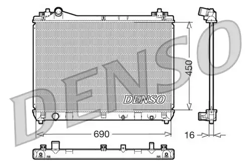 воден радиатор DENSO DRM47011