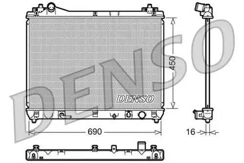воден радиатор DENSO DRM47018
