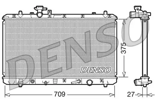 воден радиатор DENSO DRM47025