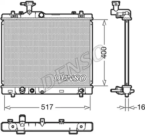 воден радиатор DENSO DRM47033