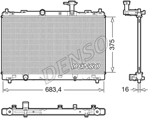 воден радиатор DENSO DRM47038