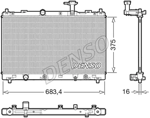 воден радиатор DENSO DRM47041