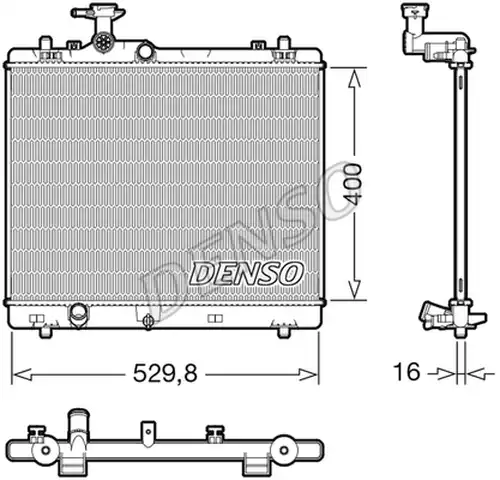 воден радиатор DENSO DRM47043