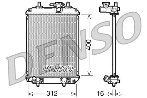 воден радиатор DENSO DRM50050
