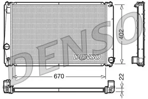 воден радиатор DENSO DRM50053