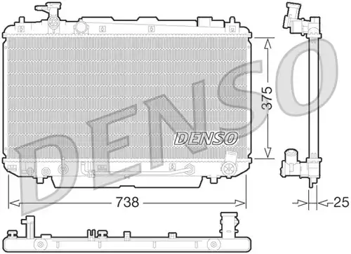 воден радиатор DENSO DRM50065