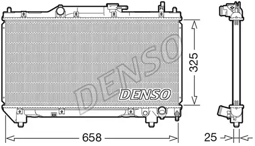воден радиатор DENSO DRM50115