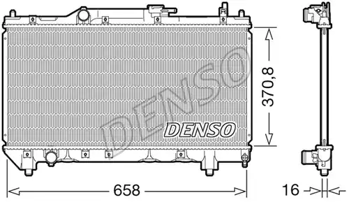 воден радиатор DENSO DRM50117