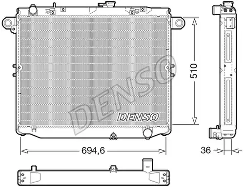 воден радиатор DENSO DRM50139
