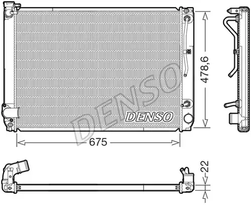 воден радиатор DENSO DRM51016