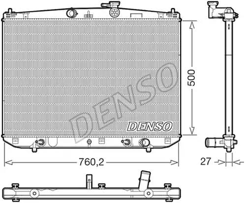 воден радиатор DENSO DRM51020