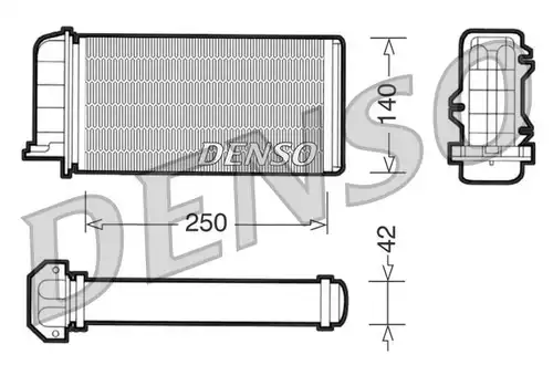 топлообменник, отопление на вътрешното пространство DENSO DRR09002