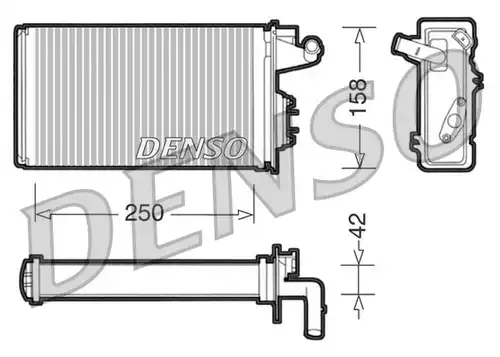 топлообменник, отопление на вътрешното пространство DENSO DRR09010