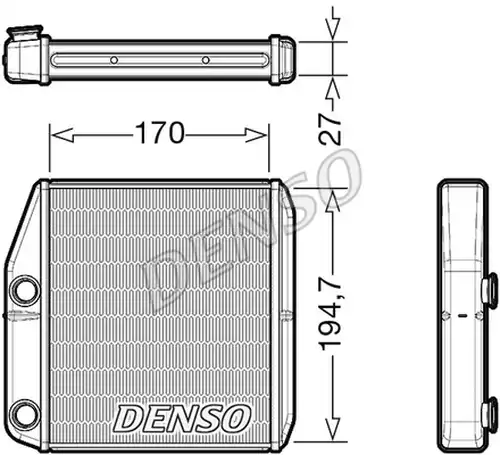 топлообменник, отопление на вътрешното пространство DENSO DRR09101