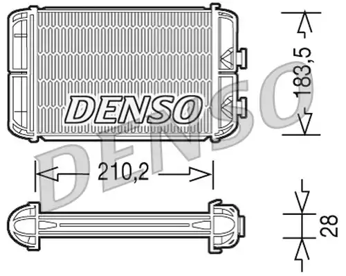 топлообменник, отопление на вътрешното пространство DENSO DRR20004