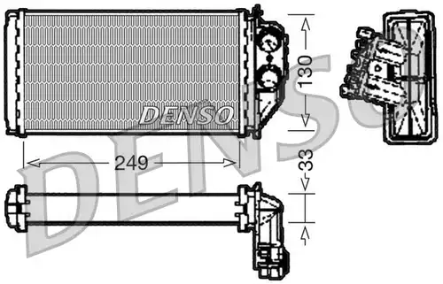 топлообменник, отопление на вътрешното пространство DENSO DRR21002