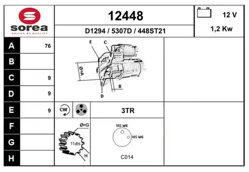 стартер EAI 12448