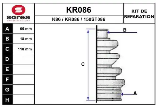 комплект маншон, полуоска EAI KR086