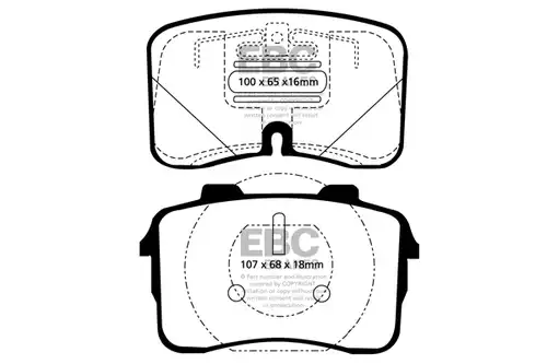 накладки EBC Brakes DP3883C