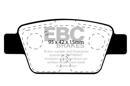 накладки EBC Brakes DP41381R
