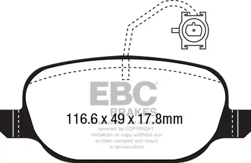 накладки EBC Brakes DP42236R